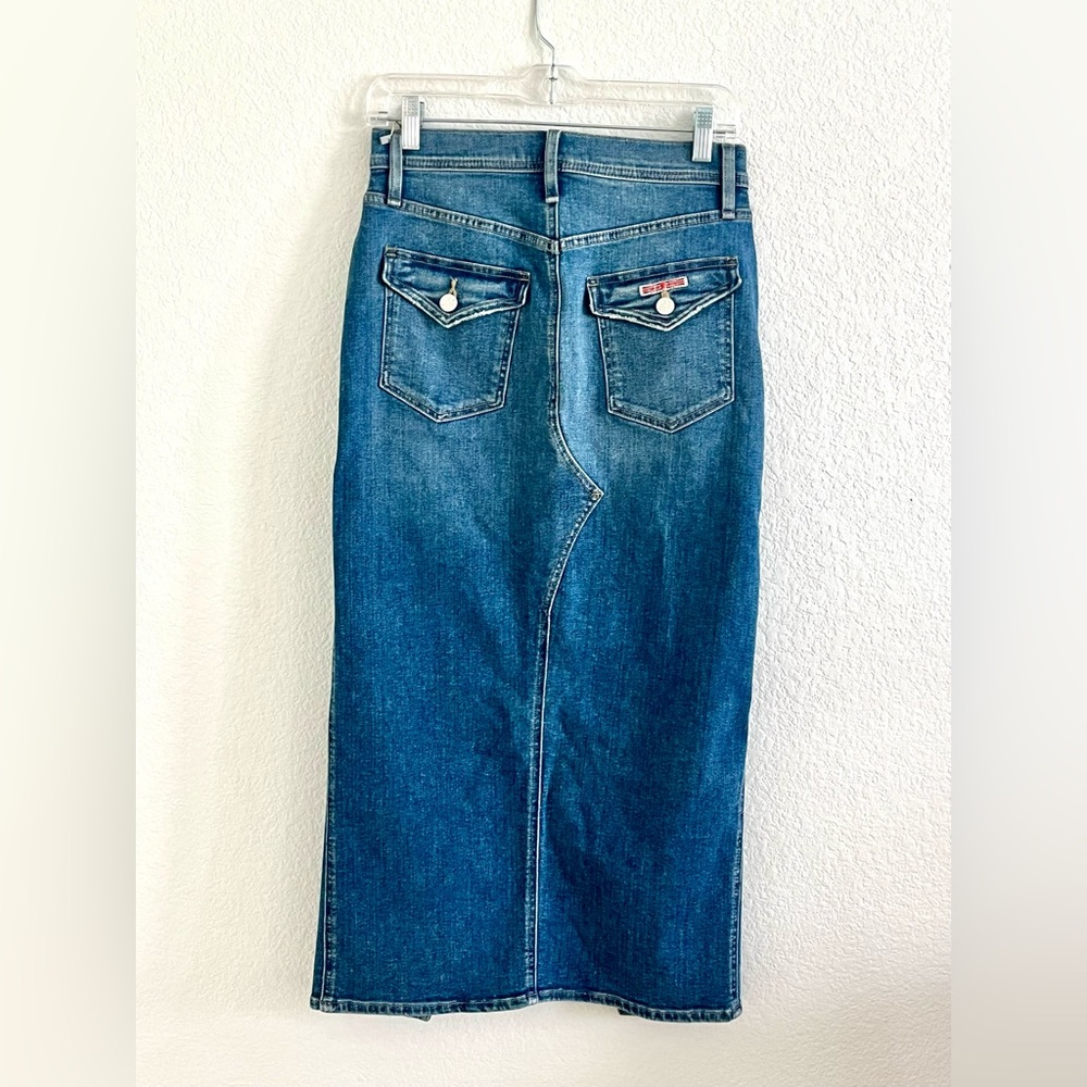 Hudson Jeans Blue Denim Slit Maxi Skirt - Picture 4 of 5